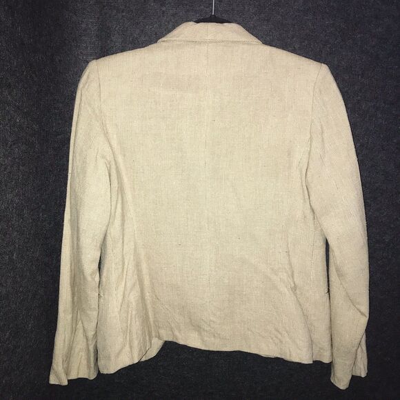 Diane Von Furstenberg Blazer Size 4 100% Silk Beige Tan Vintage Women's *flaws - Picture 10 of 14